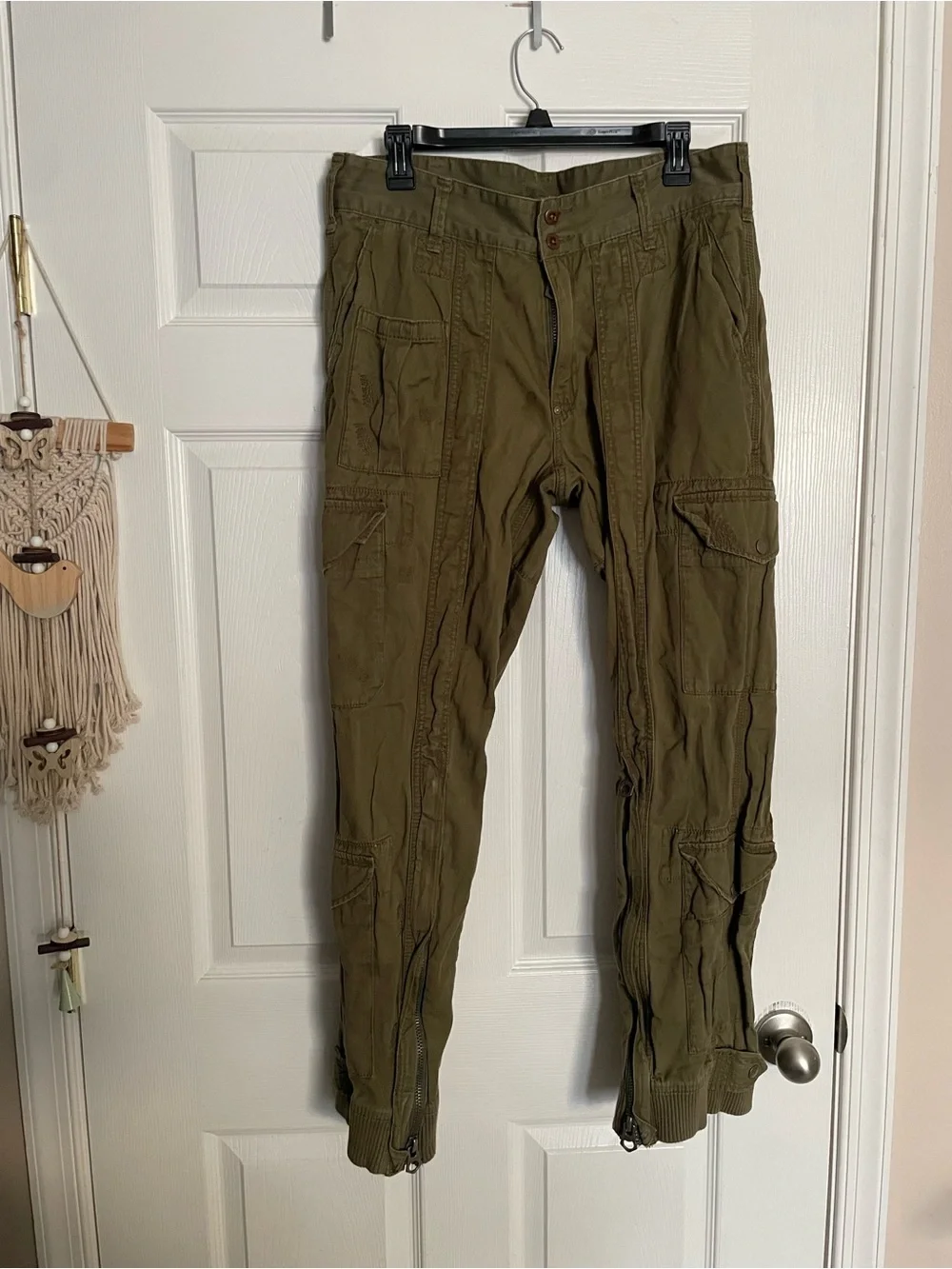 Vintage Polo by Ralph Lauren Men's 34/30 Olive Cargo Pants - Utility Style